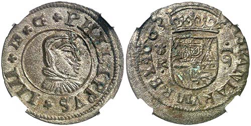 1663. Felipe IV. Coruña. R. 16 ... 