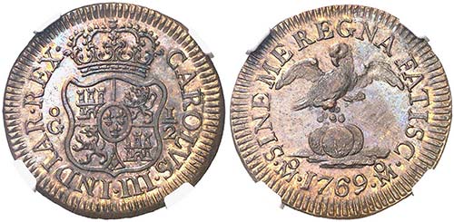 1769. Carlos III. México. 1/2 ... 