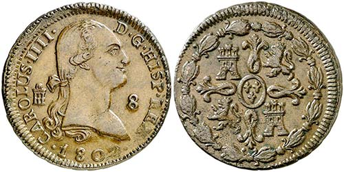 1802. Carlos IV. Segovia. 8 ... 