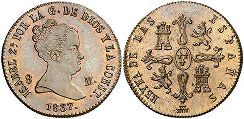 1837. Isabel II. Segovia. 8 ... 