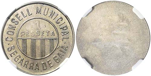 Segarra de Gaià. 1 peseta. (AC. ... 