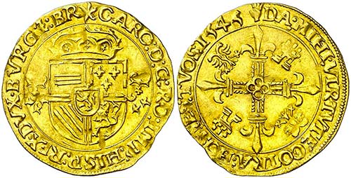1545. Carlos I. Amberes. 1 corona ... 