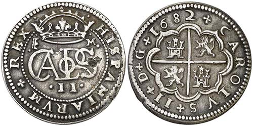 1682. Carlos II. Segovia. M. 2 ... 