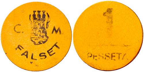 Falset. 1 peseta. (T. 1122b). 0,66 ... 