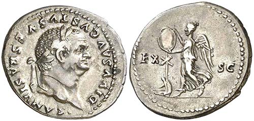 (80-81 d.C.). Vespasiano. Denario. ... 