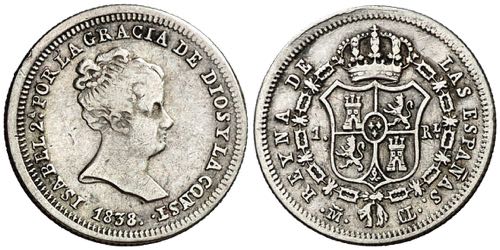 1838. Isabel II. Madrid. CL. 1 ... 