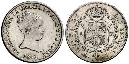 1849. Isabel II. Madrid. CL. 1 ... 