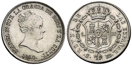 1850. Isabel II. Sevilla. RD. 1 ... 