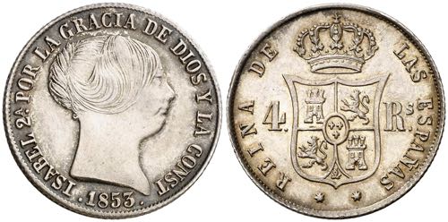 1853. Isabel II. Sevilla. 4 ... 