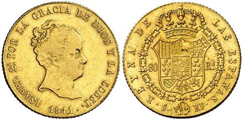 1841. Isabel II. Sevilla. RD. 80 ... 