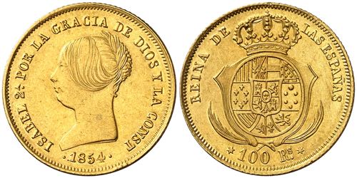 1854. Isabel II. Madrid. 100 ... 