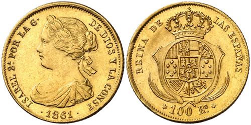 1861. Isabel II. Madrid. 100 ... 