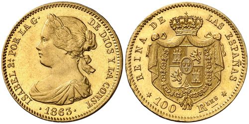 1863. Isabel II. Madrid. 100 ... 