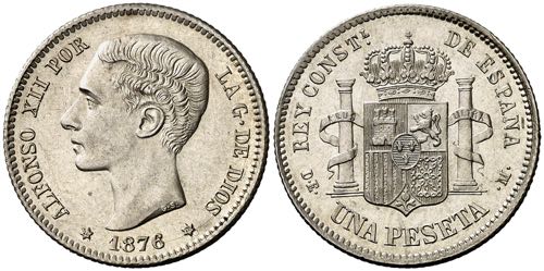 1876*1876. Alfonso XII. DEM. 1 ... 