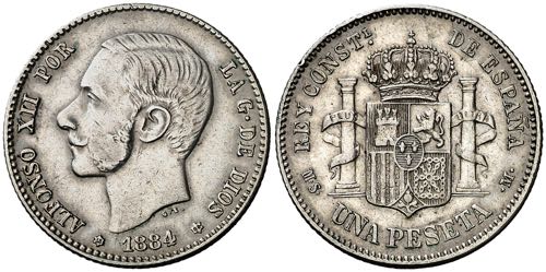 1884/3*1884. Alfonso XIII. MSM. 1 ... 