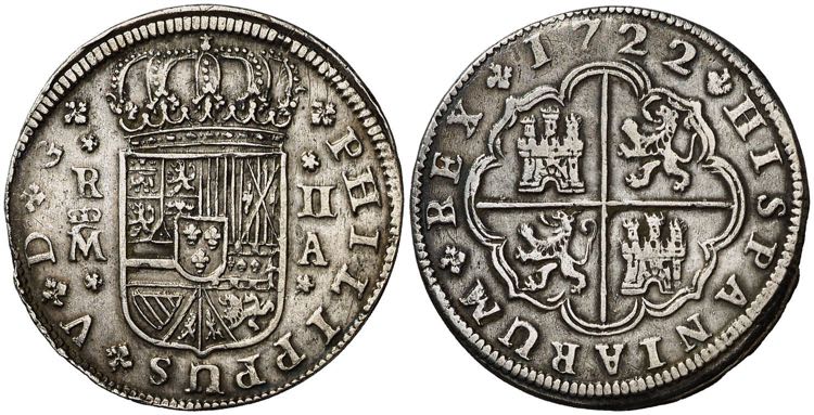 1722. Felipe V. Madrid. A. 2 ... 