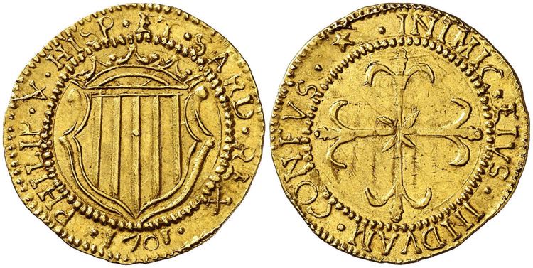 1701. Felipe V. Cagliari. 1 ... 