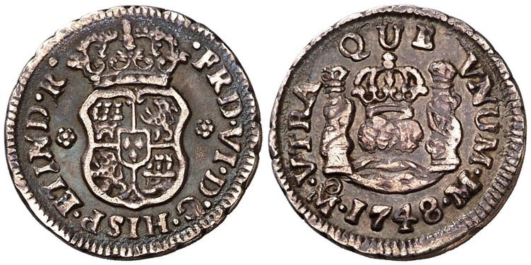 1748. Fernando VI. México. M. 1/2 ... 