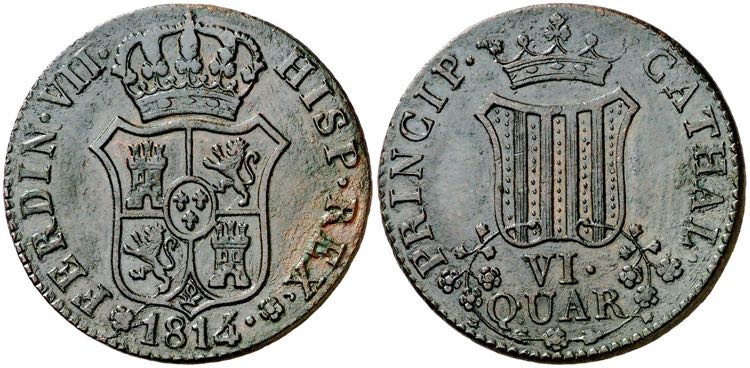 1814. Fernando VII. Catalunya ... 