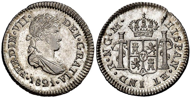 1821. Fernando VII. Guatemala. M. ... 