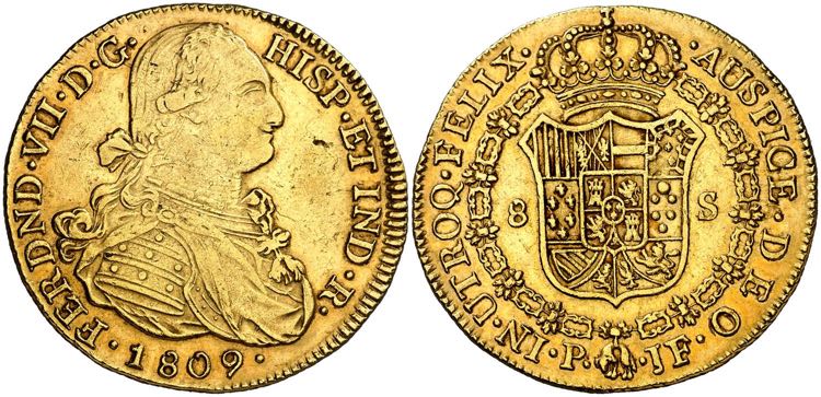 1809. Fernando VII. Popayán. JF. ... 
