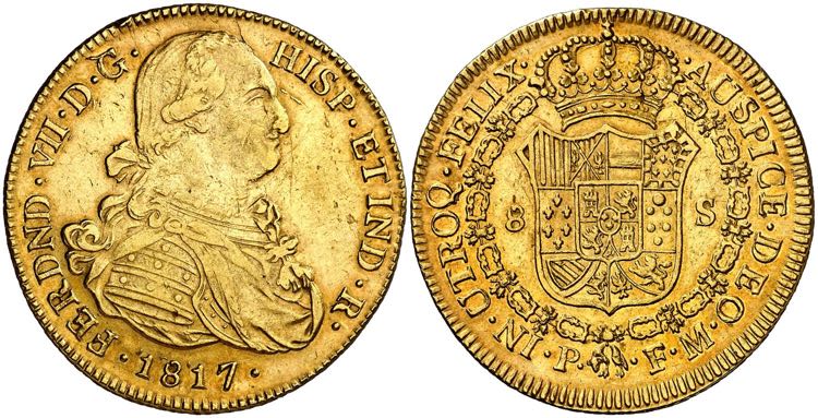 1817. Fernando VII. Popayán. FM. ... 