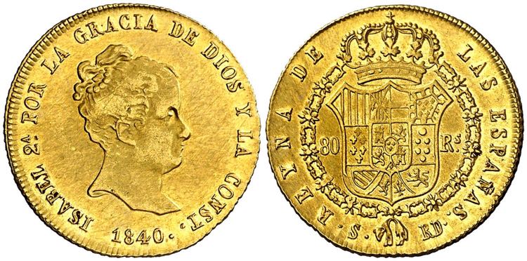1840. Isabel II. Sevilla. RD. 80 ... 