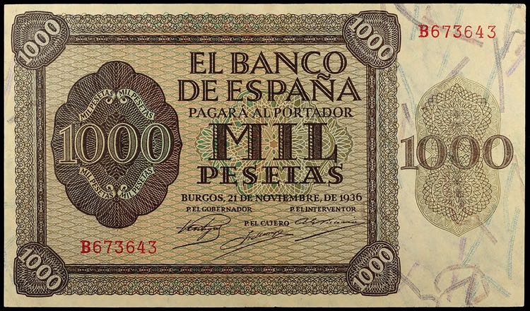 1936. 1000 pesetas. (Ed. D24a) ... 