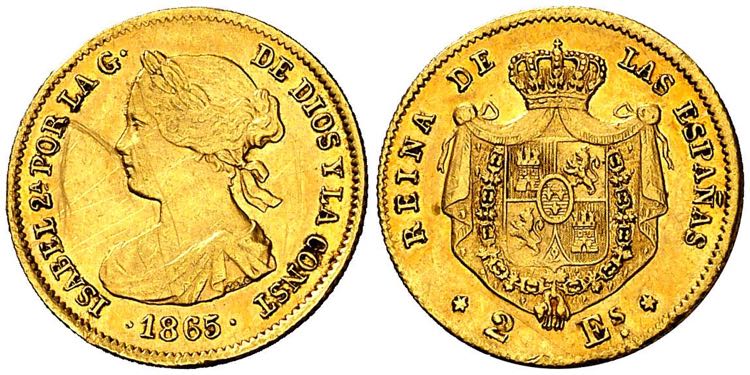 1865. Isabel II. Madrid. 2 ... 