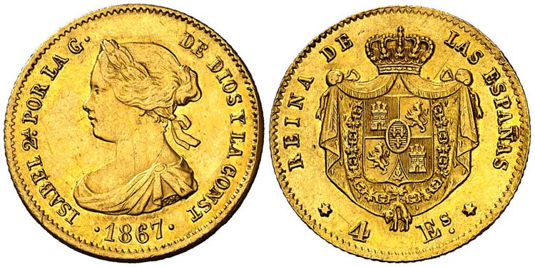1867. Isabel II. Madrid. 4 ... 