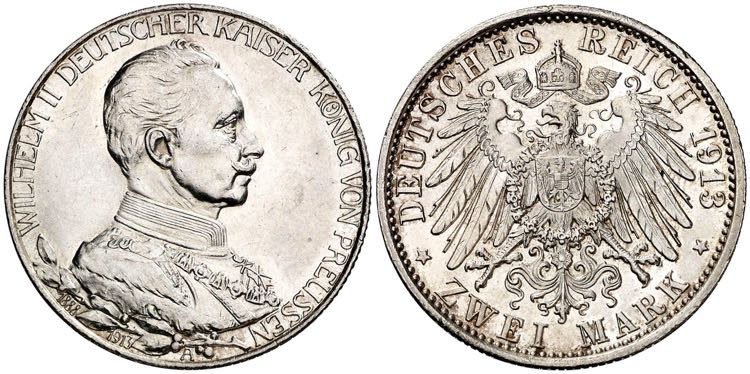 Alemania. Prusia. 1913. Guillermo ... 
