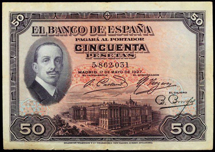 1927. 50 pesetas. (Ed. B122) (Ed. ... 