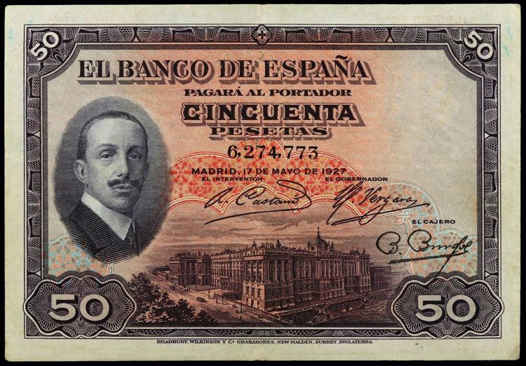 1927. 50 pesetas. (Ed. BD7) (Ed. ... 