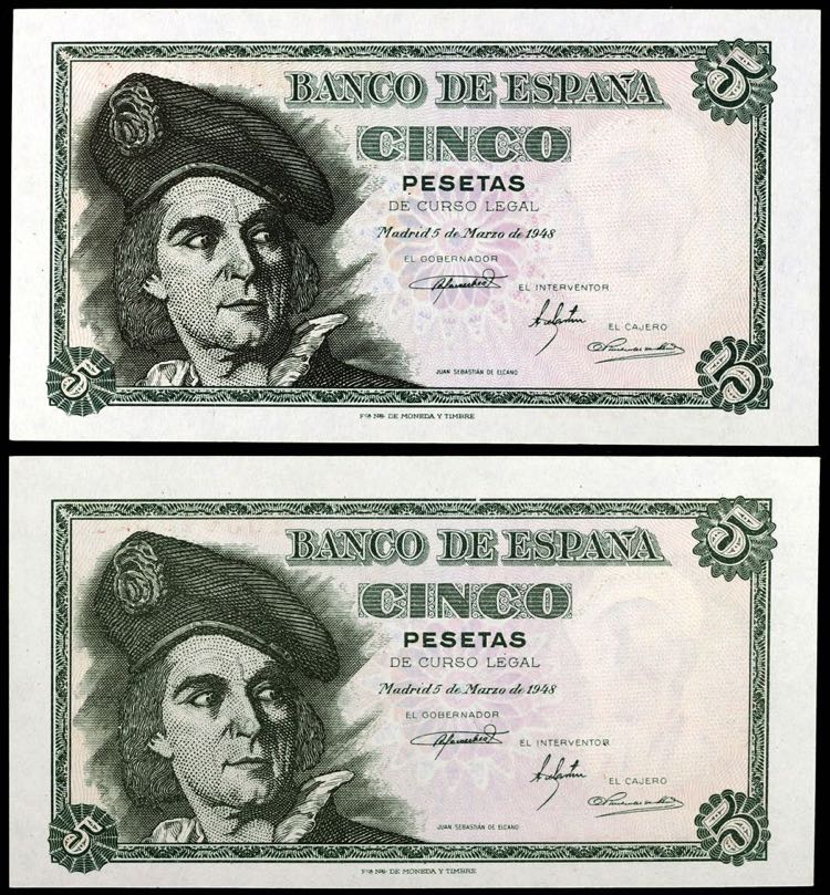1948. 5 pesetas. (Ed. D56a) (Ed. ... 