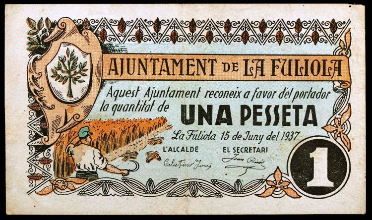 Fuliola, La. 1 peseta. (T. 1230). ... 