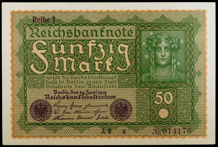 Alemania. 1919. Banco Imperial. 50 ... 