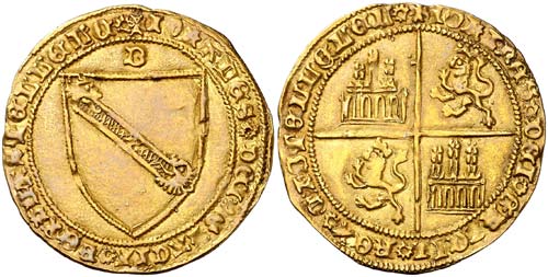 Juan II (1406-1454). Burgos. Dobla ... 