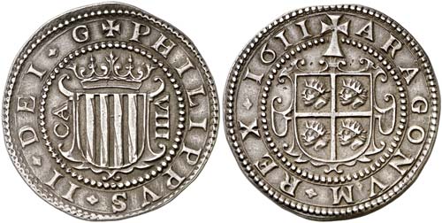 1611. Felipe III.  Zaragoza. 8 ... 