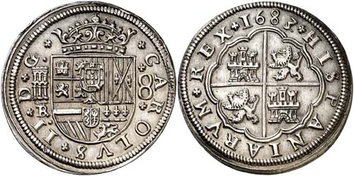 1683/2. Carlos II. Segovia. . 8 ... 