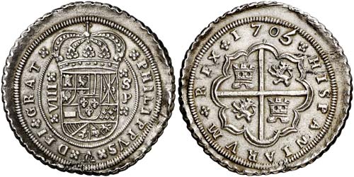 1705/4. Felipe V. Sevilla. P. 8 ... 