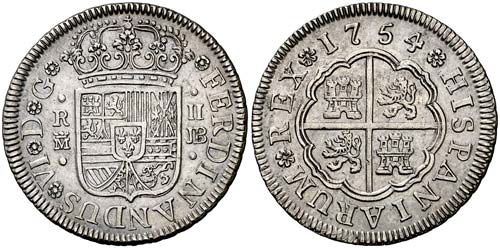 1754. Fernando VI. Madrid. JB. 2 ... 