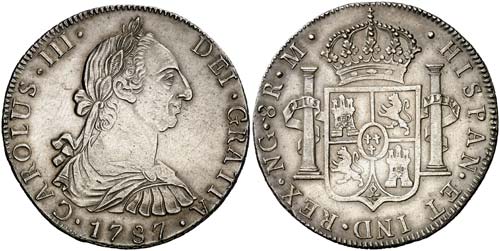 1787. Carlos III. Guatemala. M. 8 ... 