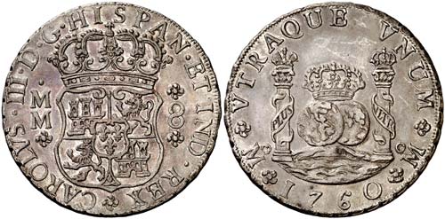 1760. Carlos III. México. MM. 8 ... 