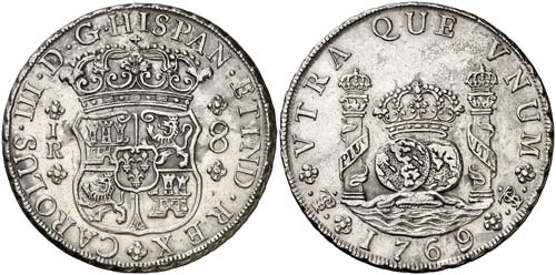 1769. Carlos III. Potosí. JR. 8 ... 
