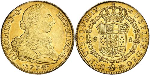 1774/3. Carlos III. Madrid. PJ. 8 ... 