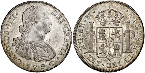 1796. Carlos IV. Guatemala. M. 8 ... 