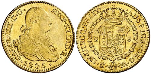 1805. Carlos IV. Madrid. FA. 2 ... 