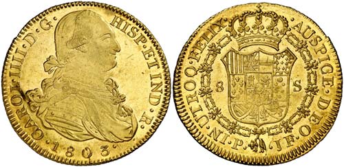 1803. Carlos IV. Popayán. JF. 8 ... 