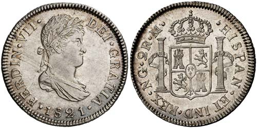 1821. Fernando VII. Guatemala. M. ... 