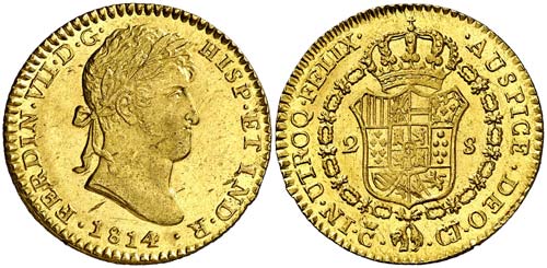 1814. Fernando VII. Cádiz. CJ. 2 ... 